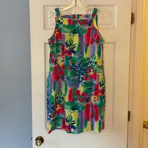 VTG Young Hawaii Sundress Hawaiian Aloha Dress Multicolor Size L Vacation Travel